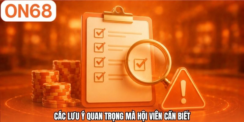 Các lưu ý quan trọng mà hội viên cần biết