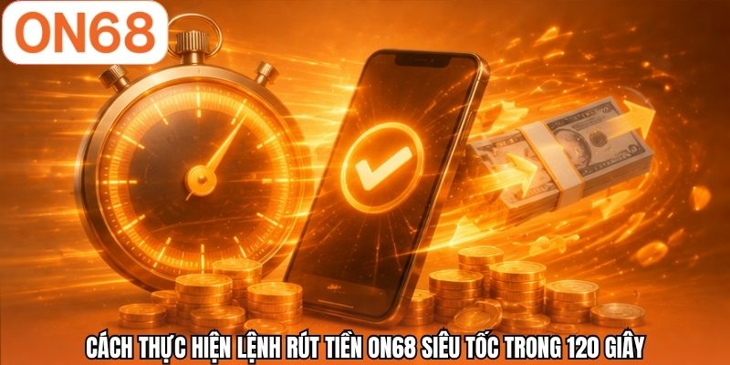Cách thực hiện lệnh rút tiền ON68 siêu tốc trong 120 giây