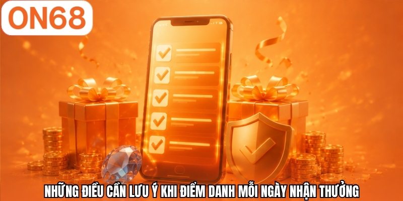Những điều cần lưu ý khi điểm danh mỗi ngày nhận thưởng