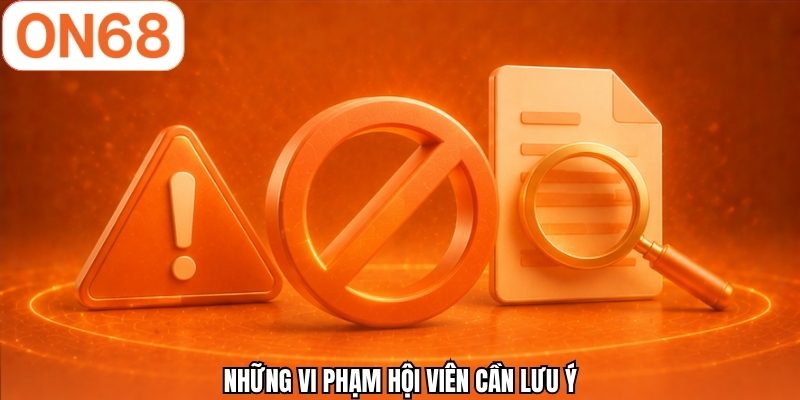 Những vi phạm hội viên cần lưu ý 